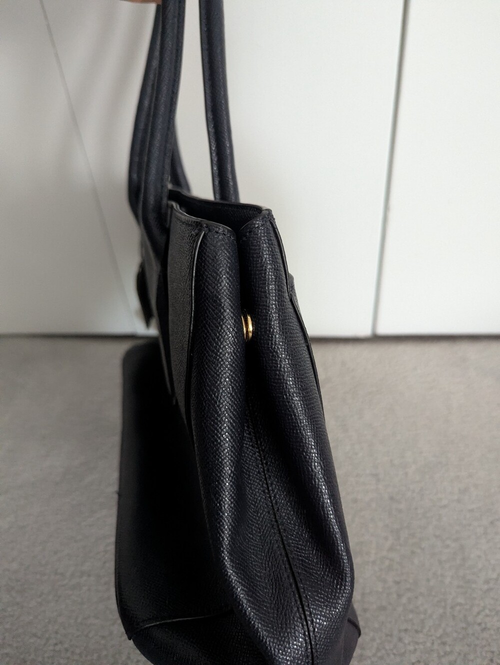Coach Bailey Carryall Navy Leather Tote Shoulder Bag w/ Dust Bag - Picture 4 of 13